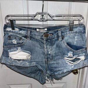 One teaspoon Distressed Denim Shorts